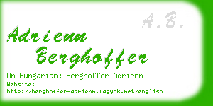 adrienn berghoffer business card